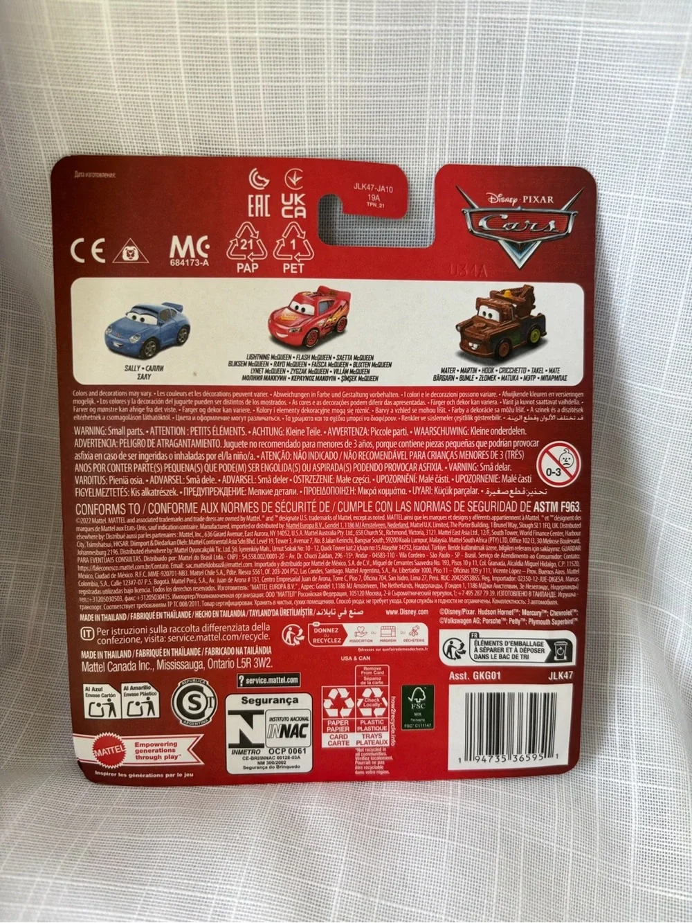 Disney Pixar Cars Mini Racers 3 Pack Lightning McQueen Mater Sally New
